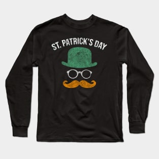 St. Patrick's Day - Guy with glasses Long Sleeve T-Shirt